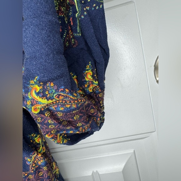 Free People Girl Talk Boho Paisley Printed Tunic Top - Picture 3 of 8